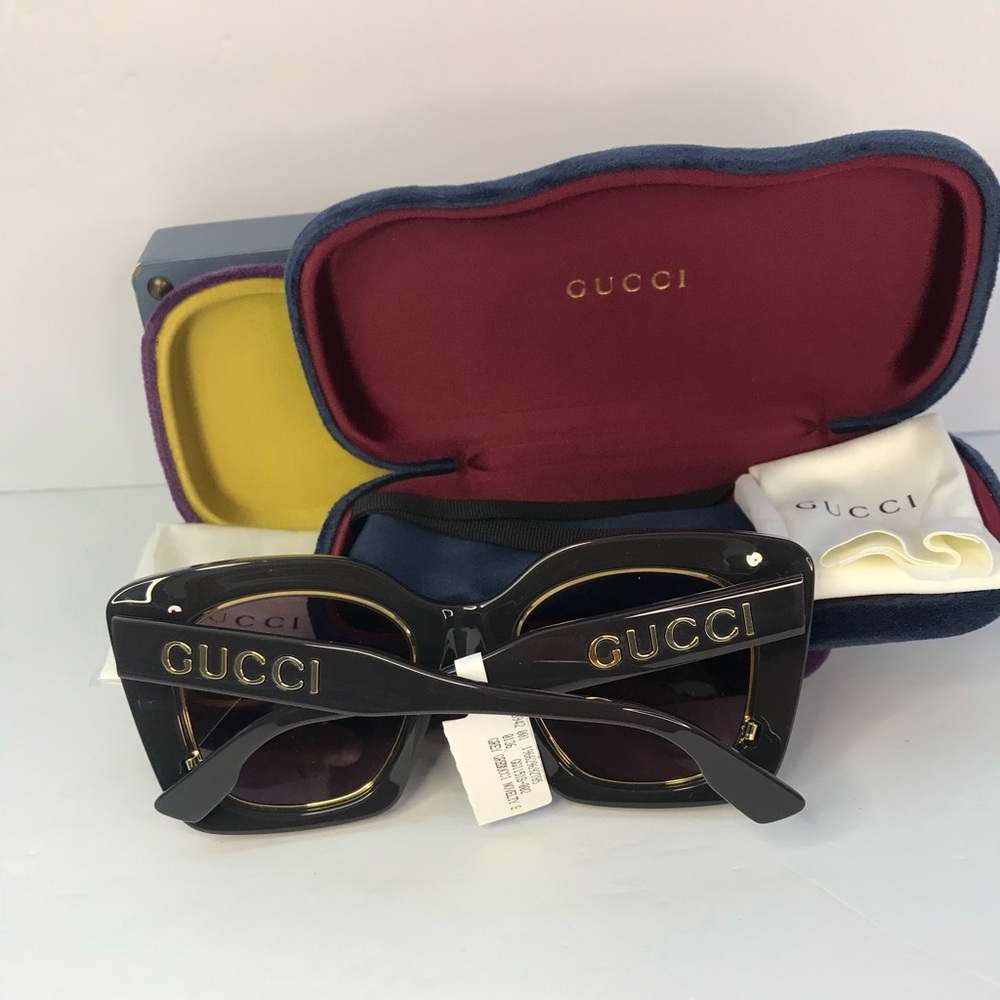 New Authentic Gucci GG1151S 002 51 Grey Violet Sunglasses - Picture 12 of 14
